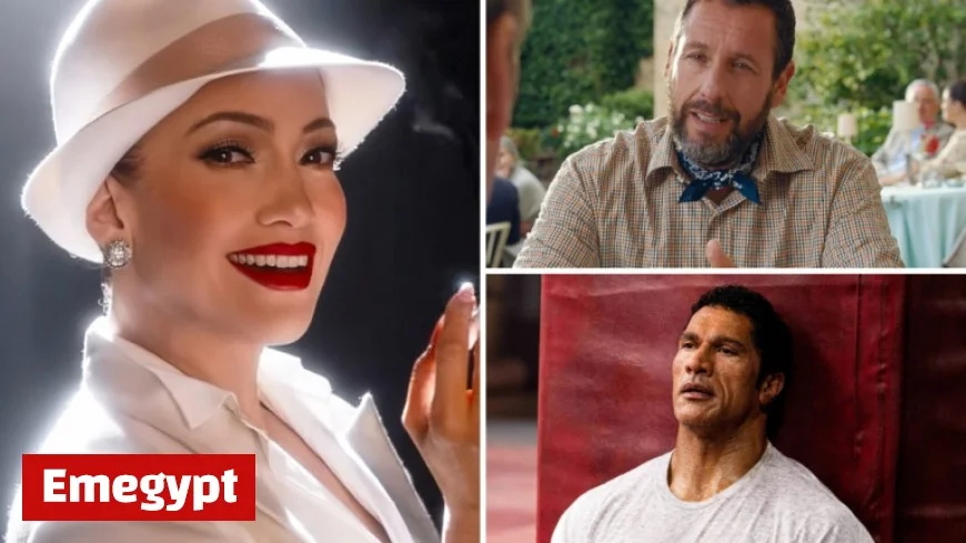 Adam Sandler Dwayne Johnson and Jennifer Lopez Aim to Transform Their Oscar Narratives From Popcorn Flicks to Prestige