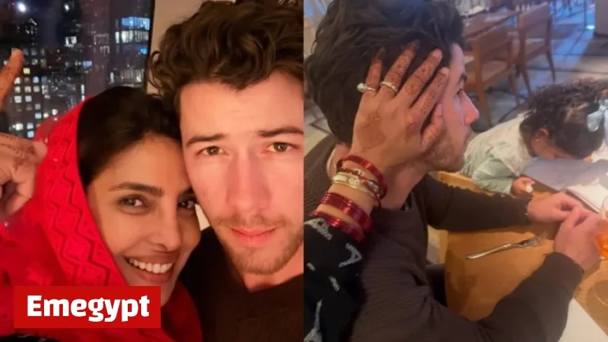 Priyanka Chopra Dazzles in Red Suit and Bangles for Karwa Chauth as Nick Jonas Makes Mid-Tour Homecoming