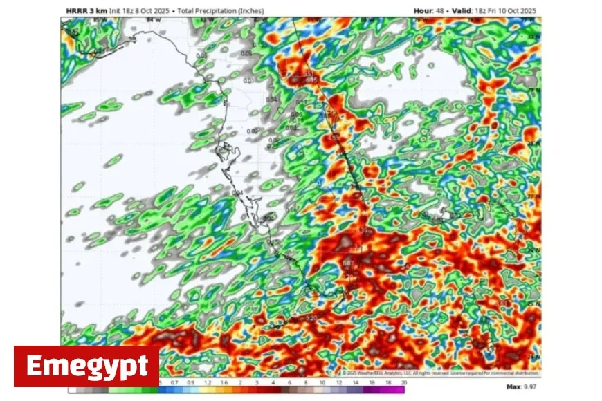 Explore the Florida Map Predicting a Month’s Rainfall in Just 48 Hours