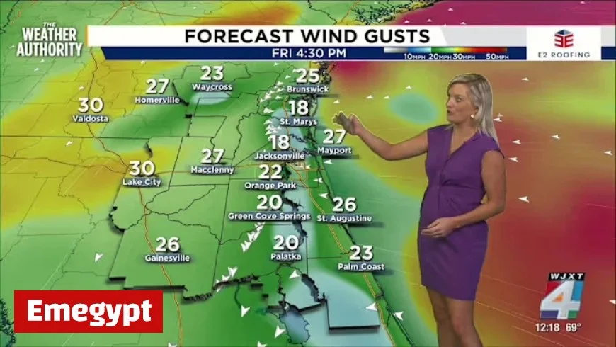 Nor’easter Unleashes Intense Rain and Strong Winds on Northeast Florida