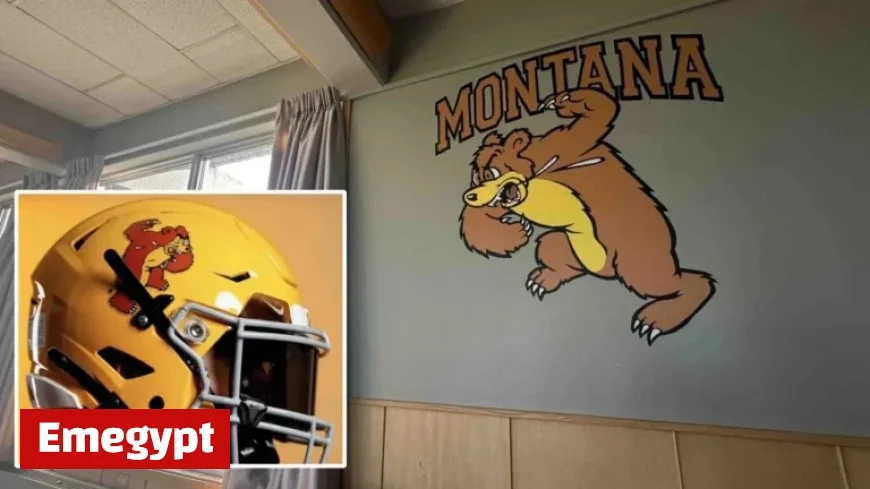 Montana’s Slobbering Bear College Mascot Returns with a Helmet Debut