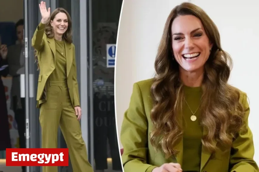 Kate Middleton Stuns in Chartreuse Suit as She Supports Friend Victoria Beckham at Secret Event