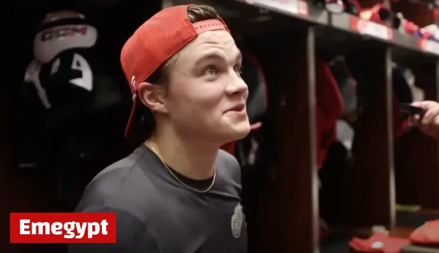 Axel Sandin-Pellikka Excited for Dream Debut with Detroit Red Wings