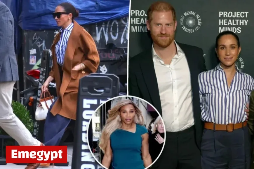 Meghan Markle Prince Harry and Serena Williams Share Cozy NYC Lunch After Attending Gala Event