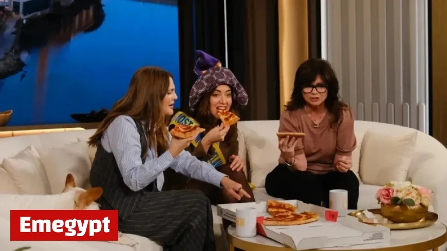 Aubrey Plaza Enjoys Grotto Pizza on Drew Barrymore Show Celebrating Most Famous Delawarean Award