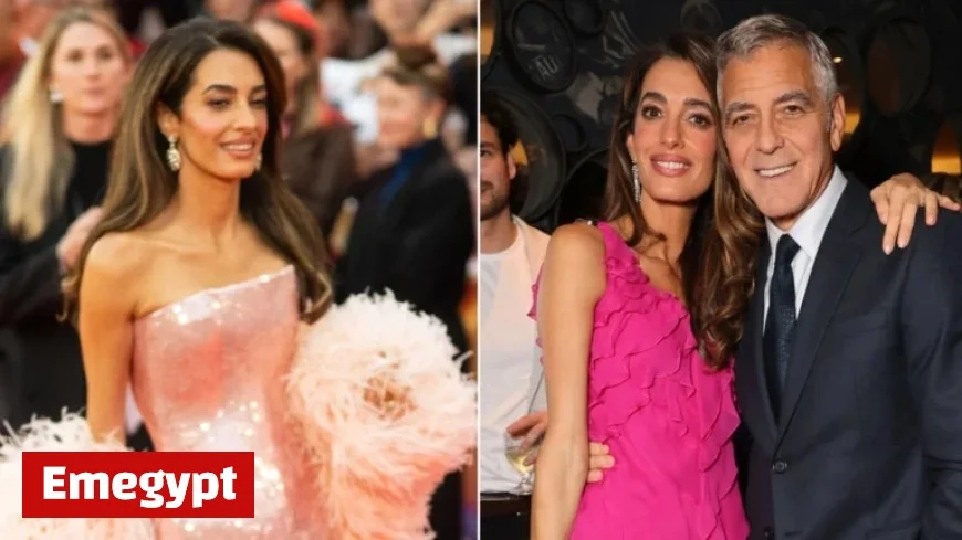 Amal Clooney Turns Heads in Hot Pink Mini Dress After Wearing Sparkling Tamara Ralph Gown at London Film Festival