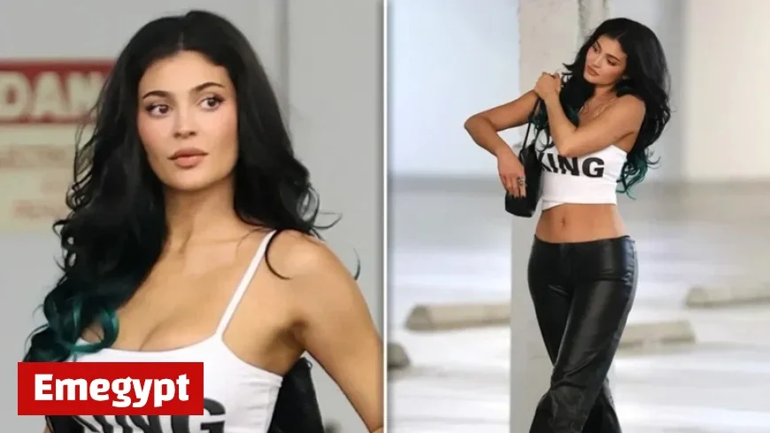 Kylie Jenner Turns Heads in Stylish Leather Pants and Crop Top