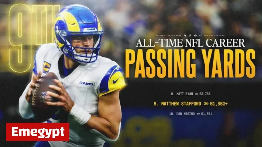 Matthew Stafford Surpasses Dan Marino to Claim Ninth Place in All-Time Passing Yards
