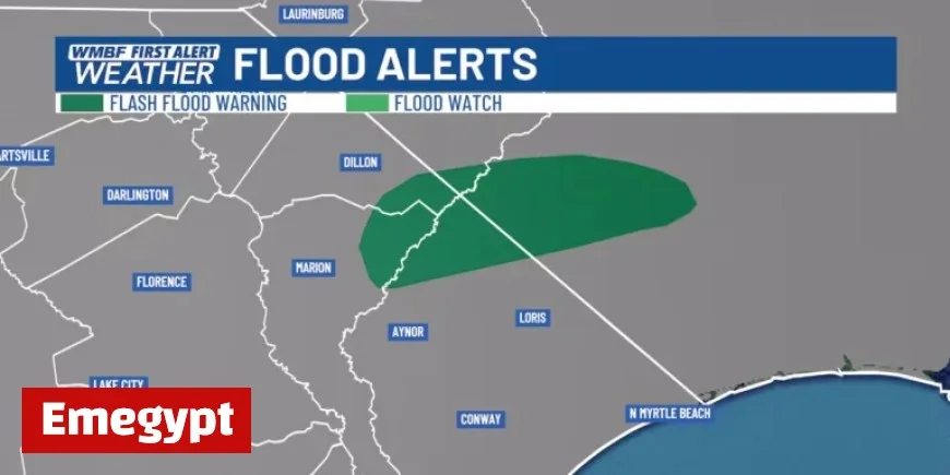 Urgent flood warning for Grand North Strand and Pee Dee counties and surrounding areas