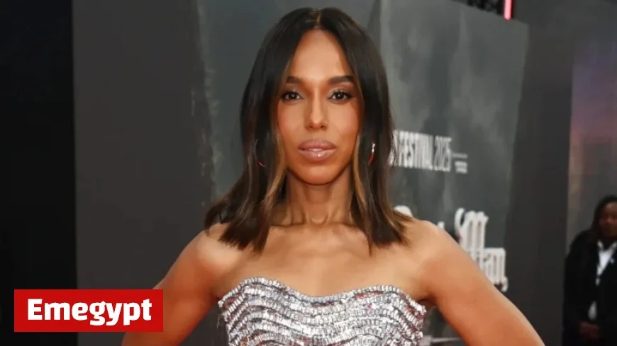 Kerry Washington Stuns in Oscar de la Renta Gown at Wake Up Dead Man Red Carpet Event