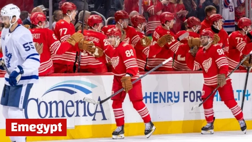Kane and DeBrincat Shine with 3 Points Each as Red Wings Overcome Maple Leafs