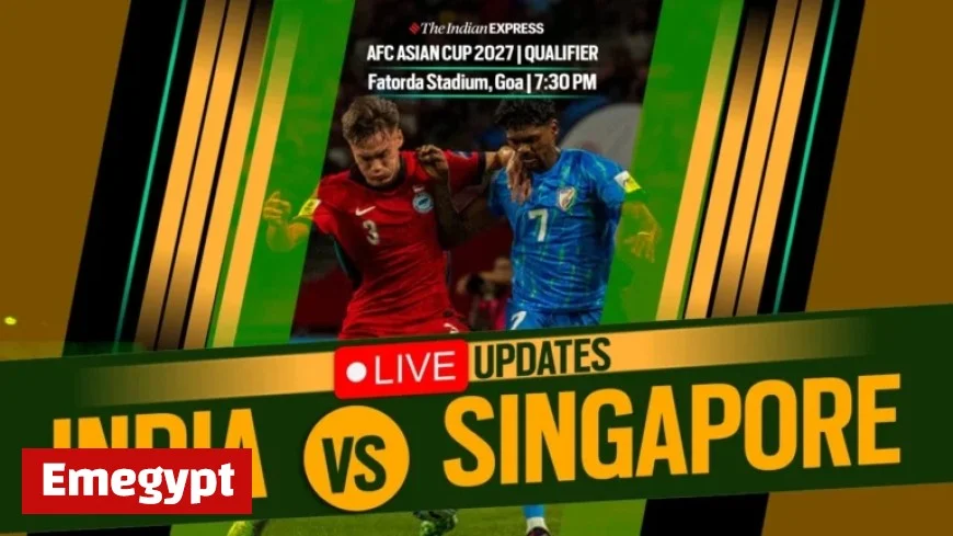 India vs Singapore Asian Cup Qualifier Live Score: Song Uiyoung’s Double Strikes Seal 2-1 Victory Over Blue Tigers Shattering India’s Qualification Hopes