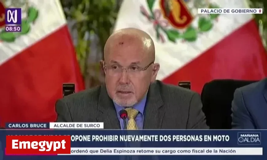 Carlos Bruce advocates for reinstating ban on two people riding on a motorcycle in Peru