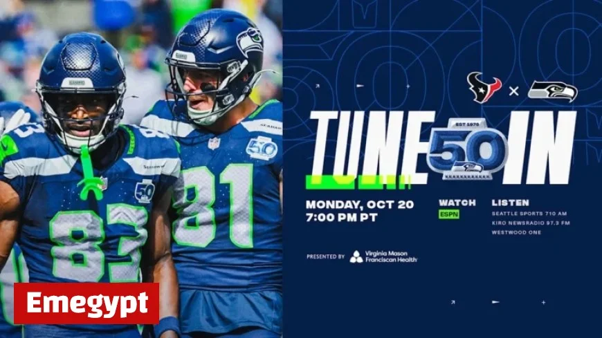 How to Watch, Listen, and Follow Seahawks vs Texans in Week 7 on Monday, October 20