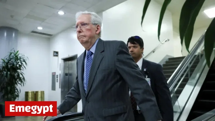 Mitch McConnell Stumbles Amid Protester Confrontation
