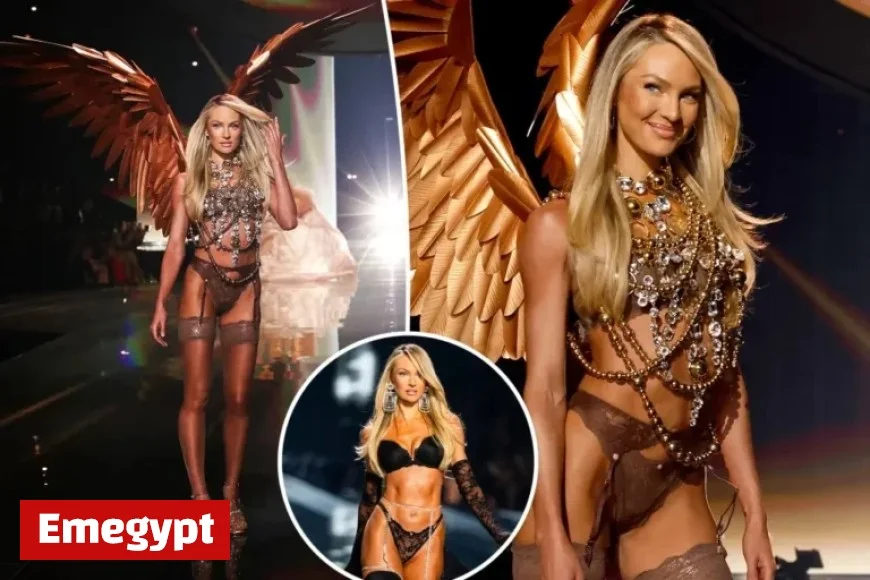 Candice Swanepoel Dazzles in Radiant Golden Wings at Victoria’s Secret Fashion Show 2025