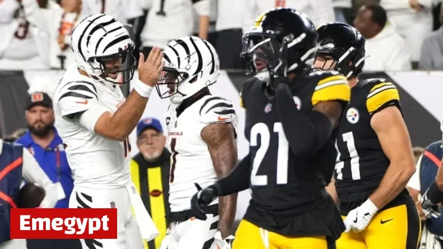 Bengals Dominate Turnover-Prone Steelers with a 17-10 Lead at Halftime in Thursday Night Football