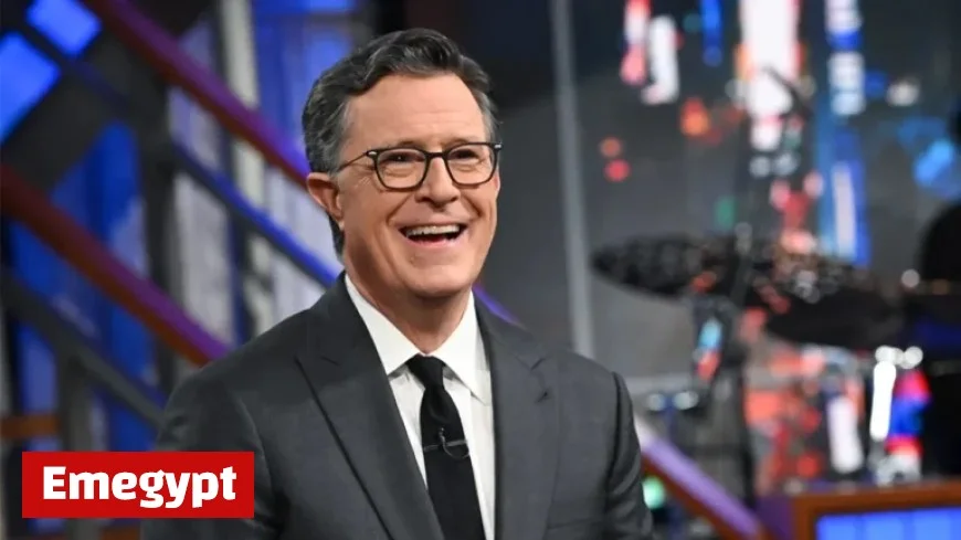 Stephen Colbert shines as a murdered talk show host in quirky mystery series guest appearance