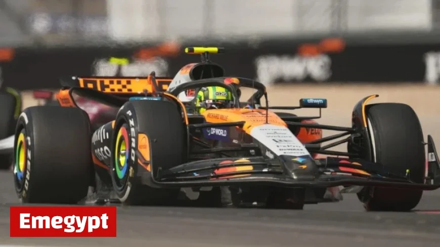 United States GP Lando Norris Leads in Only Practice Session Surpassing Title Rivals Oscar Piastri and Max Verstappen