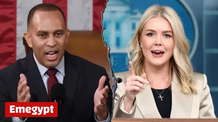 Karoline Leavitt Criticizes Hakeem Jeffries as ‘Stone-Cold Loser’ Following His ‘Demented’ Comment