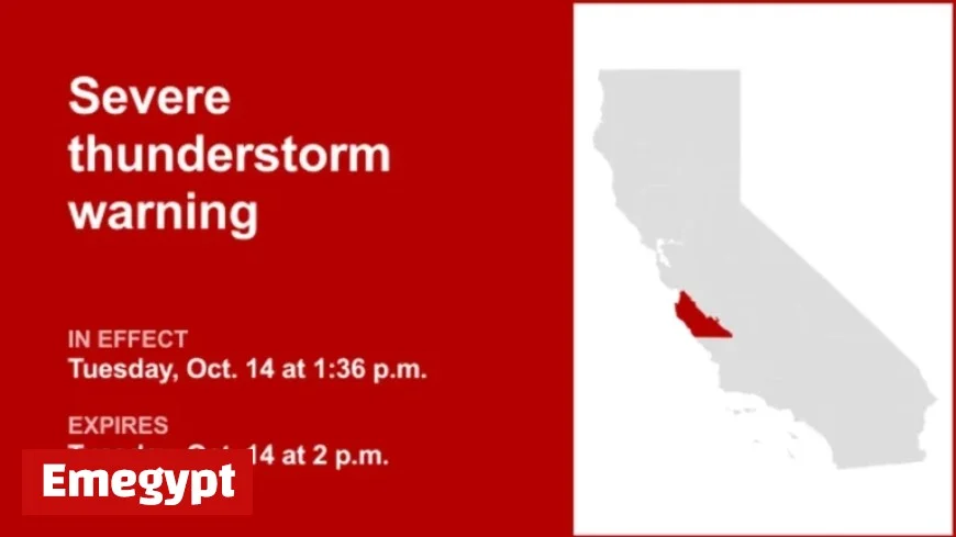 Severe Thunderstorm Warning for Monterey County Set to Expire at 2 PM