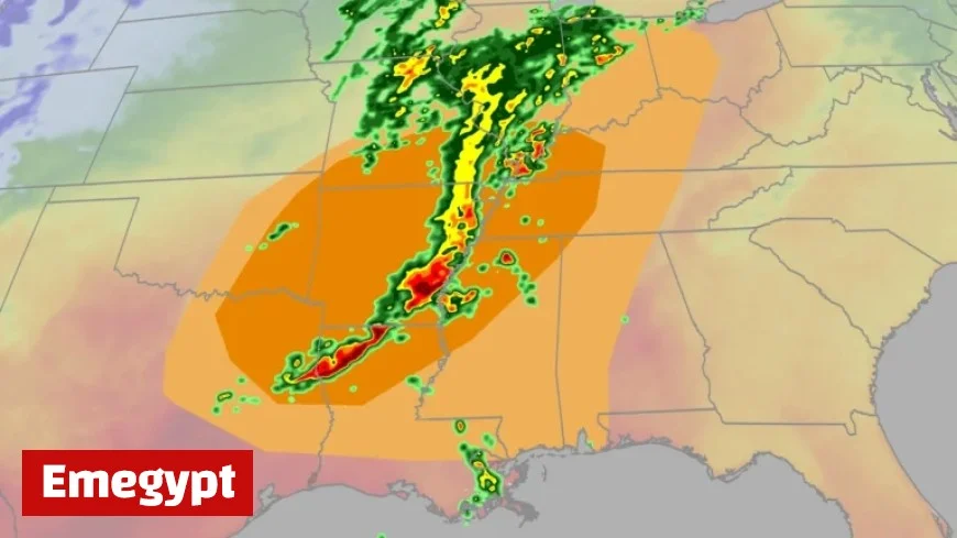 Severe Thunderstorms and Tornado Threat Loom Over Ozarks and Mississippi Valley This Saturday