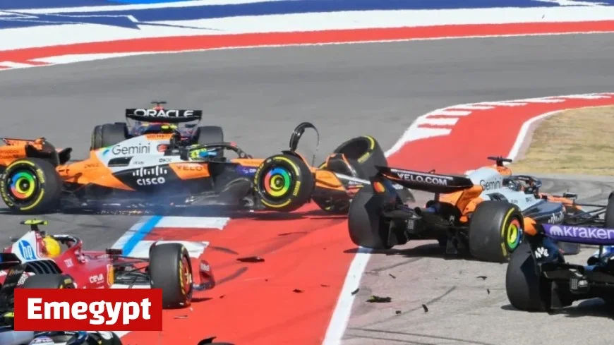 United States GP: McLaren Faces Challenge Managing Lando Norris and Oscar Piastri Collision Post Austin Sprint