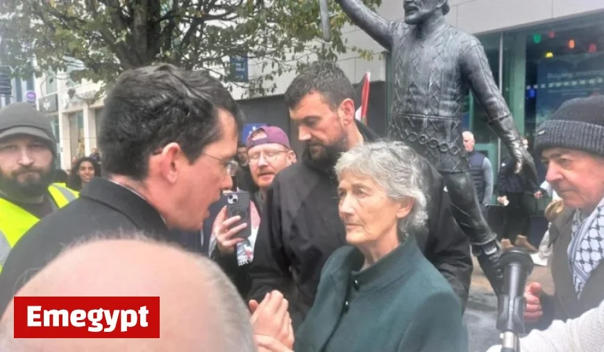 Intense Moments Unfold in Limerick as Enoch Burke Interrupts Catherine Connolly’s Campaign Event
