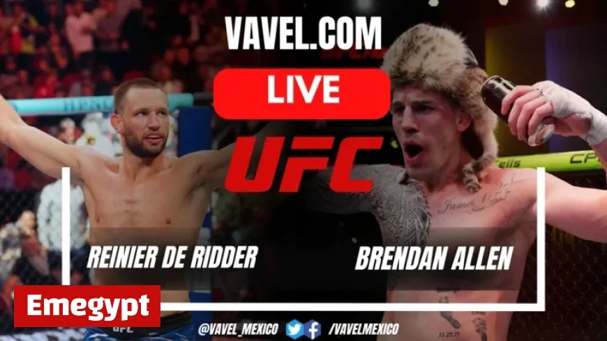 Reinier de Ridder vs Brendan Allen Live Fight Night Results and Updates in UFC Event