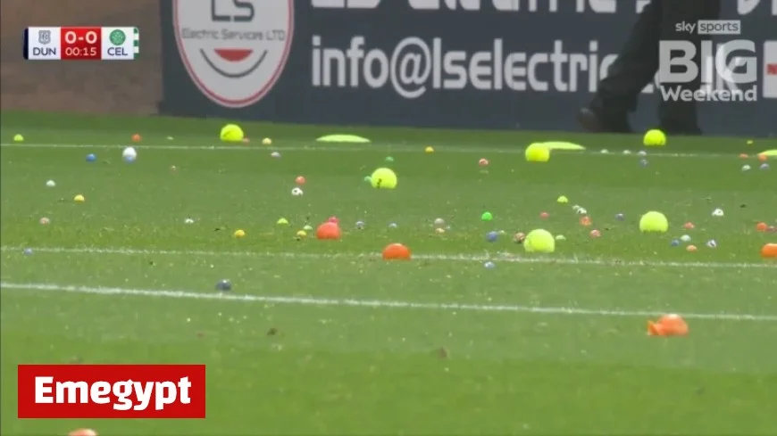 Celtic Fans Disrupt Match with Ball and Orange Protest Causing Game Suspension