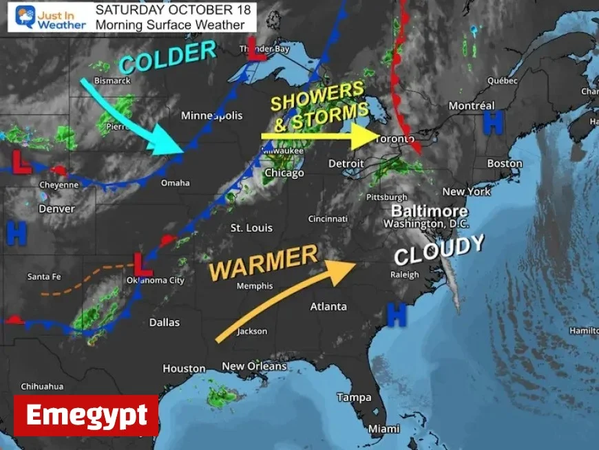 October 18 Weather: Cloudy Skies Today More Sun on Sunday Followed by Nighttime Rain