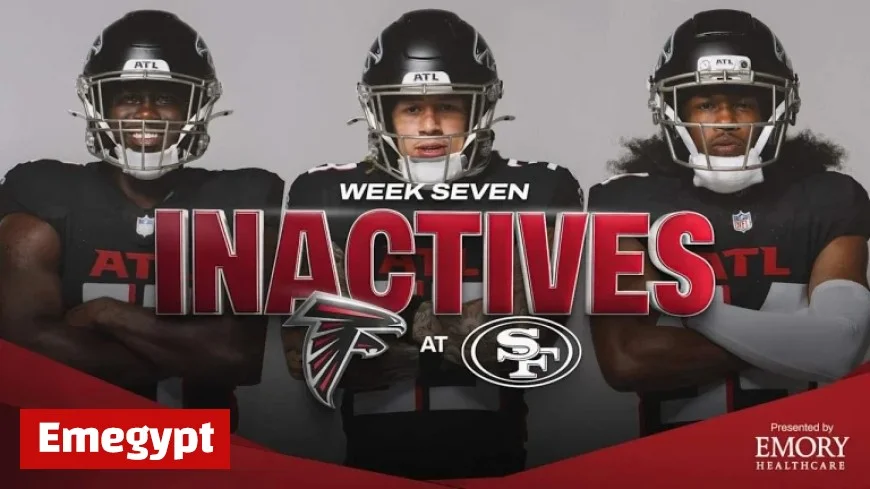 Atlanta Falcons Announce Week 7 Inactive List for Clash Against San Francisco 49ers