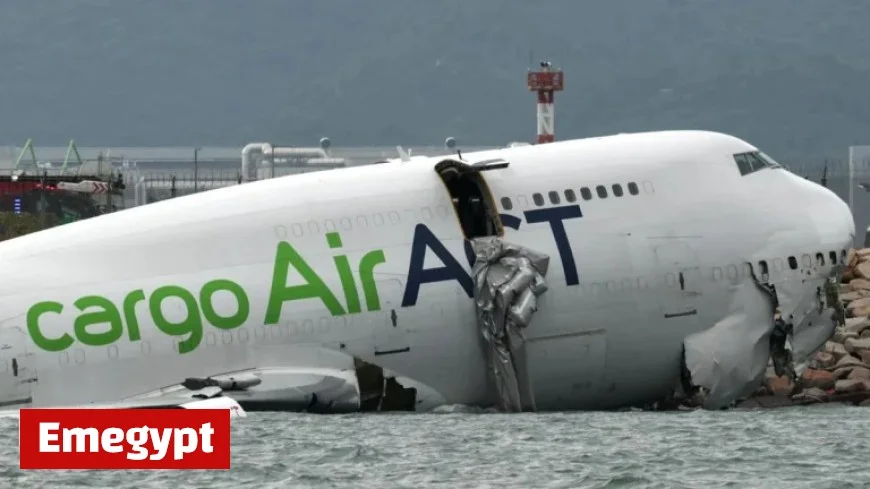Live updates: Cargo plane accident in Hong Kong leaves two dead after runway skid into the sea