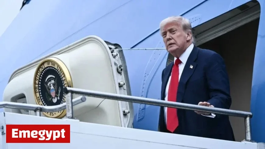 Trump swiftly boards Air Force One using smaller stairs amid heightened security measures reports White House official