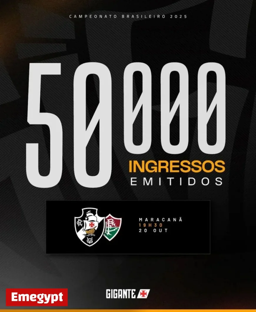 50 Thousand Tickets Sold for Vasco vs Fluminense Match