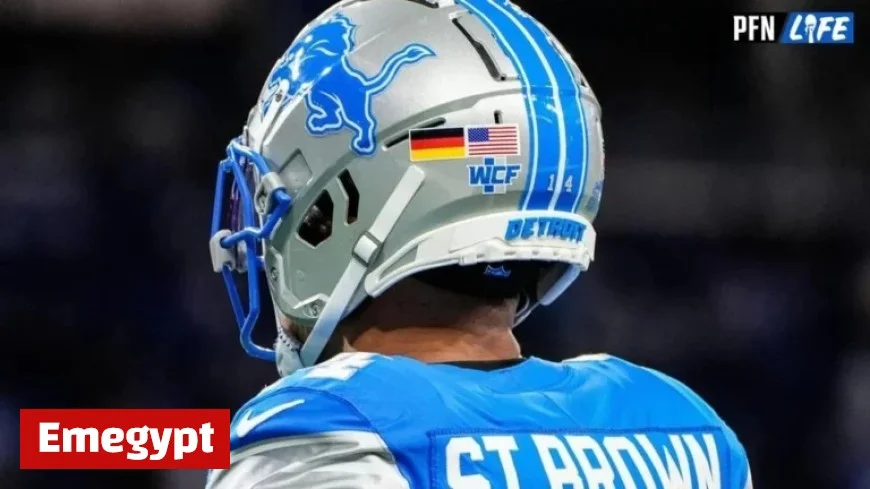 Unveiling the Mystery: Why Lions WR Amon-Ra St. Brown Wears a German Flag on His Helmet