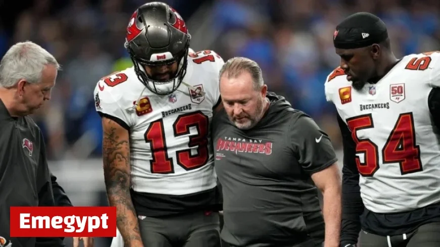 Bucs’ Evans Suffers Concussion and Shoulder Injury During Game Exit