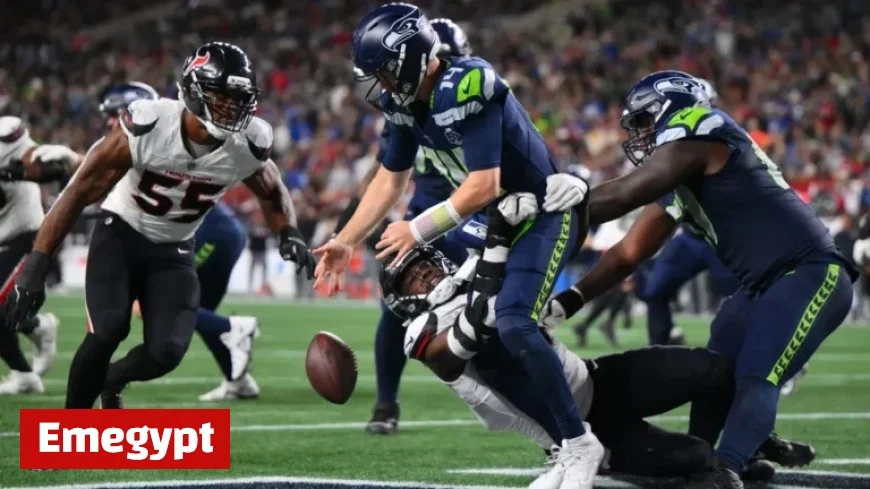 Watch Will Anderson Jr Terminate Seahawks Drive with a Strip Sack on Sam Darnold for Touchdown