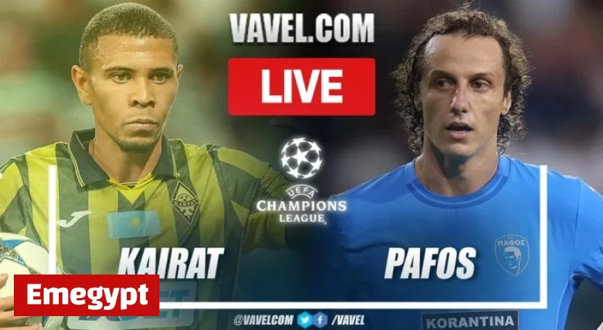 Live UEFA Champions League Match Updates: Kairat Almaty vs Pafos Score Highlights