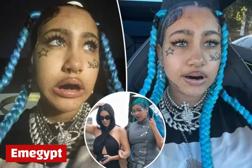 North West 12 Embraces Bold Look with Fake Face Tattoos and Piercings as Kim Kardashian Stands by Her Style