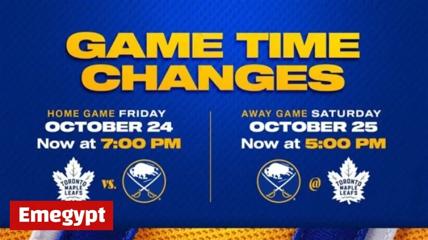 NHL Reschedules Sabres Games with New Times for October 24 and 25