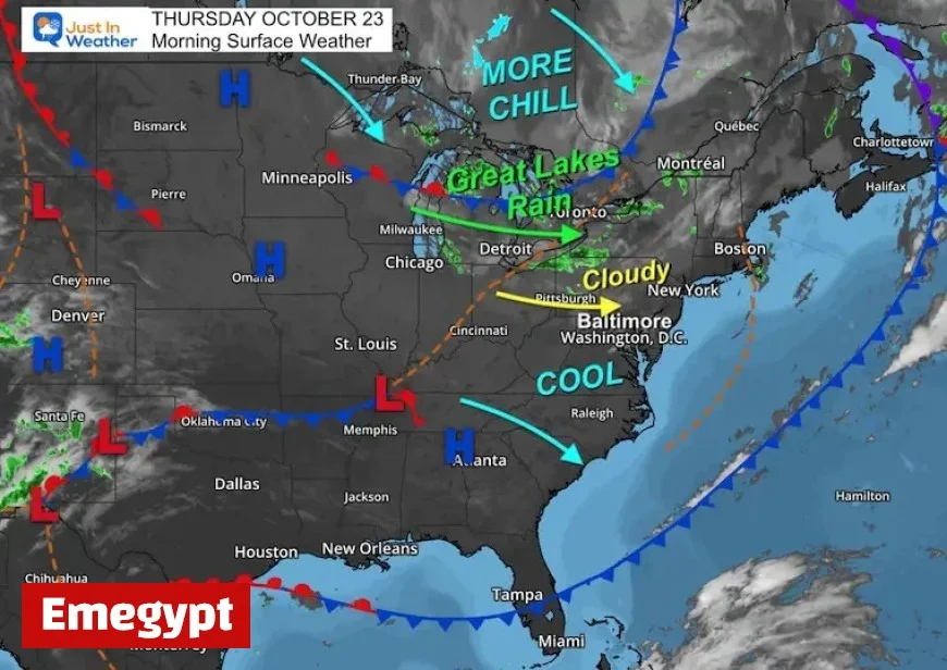 Chilly October 23 Despite Weekend Sunshine With Next Week’s Storm and Major Hurricane Melissa Forecasted