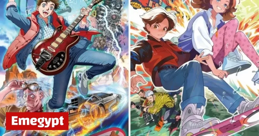 Back to the Future Transformed by Anime Artist: Chibi Marty, Handsome Biff Revealed