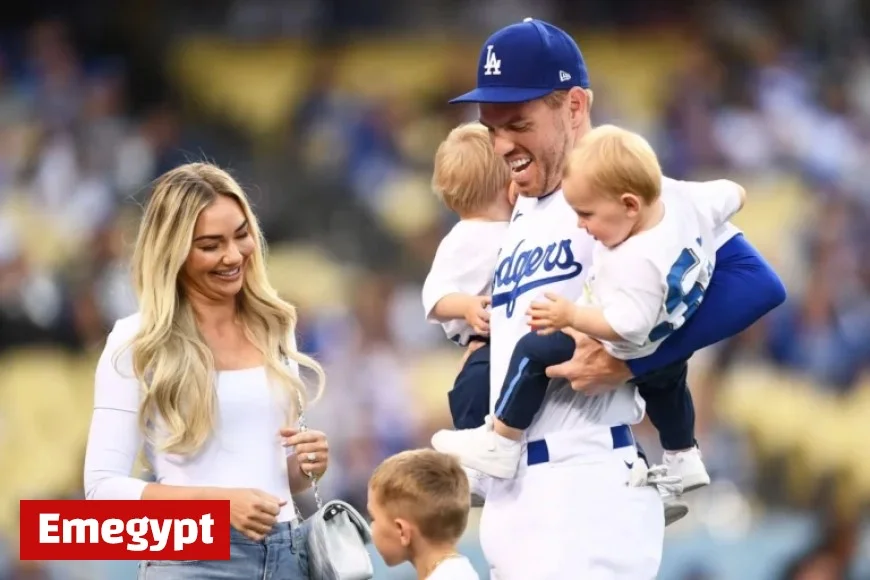 Chelsea Freeman Celebrates Postseason in Dodgers No. 5 Jersey with Sons