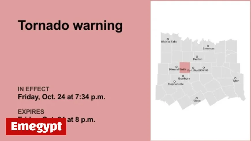 Tornado Warning for Parker County Set to End at 8 p.m.