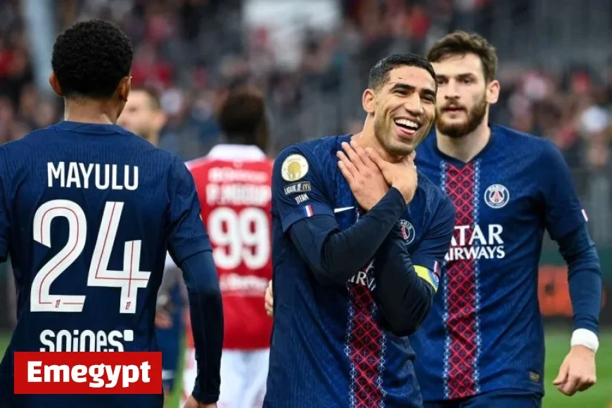 Hakimi Scores Twice as PSG Defeats Brest to Reclaim Ligue 1 Top Spot