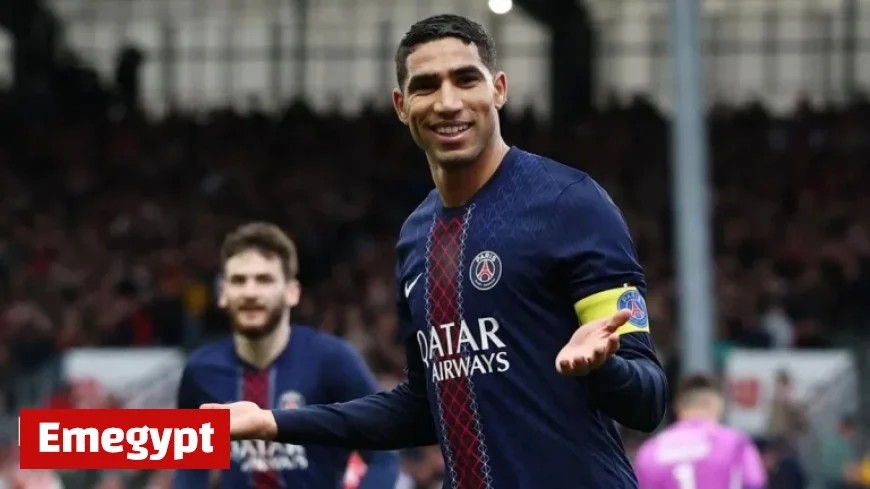 Achraf Hakimi Shines with Two Goals as Paris St-Germain Defeat Brest 3-0 Match Report