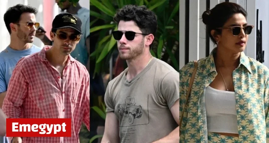 Jonas Brothers and Priyanka Chopra Enjoy Lunch Together in Miami