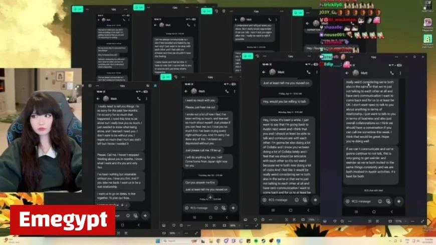 Emiru Reveals Months of Harassing Messages from Mizkif Following Their Breakup
