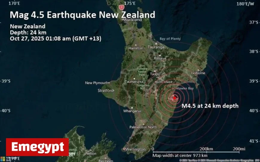 Magnitude 4.6 Earthquake Strikes New Zealand on October 26, 2025